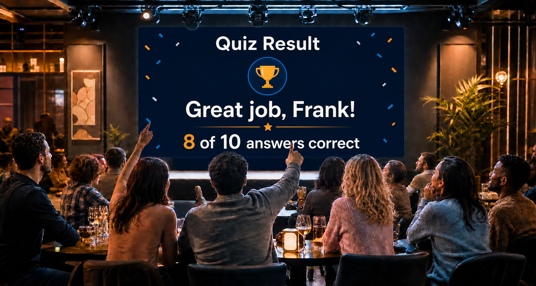 Galefeed quiz result presentation
