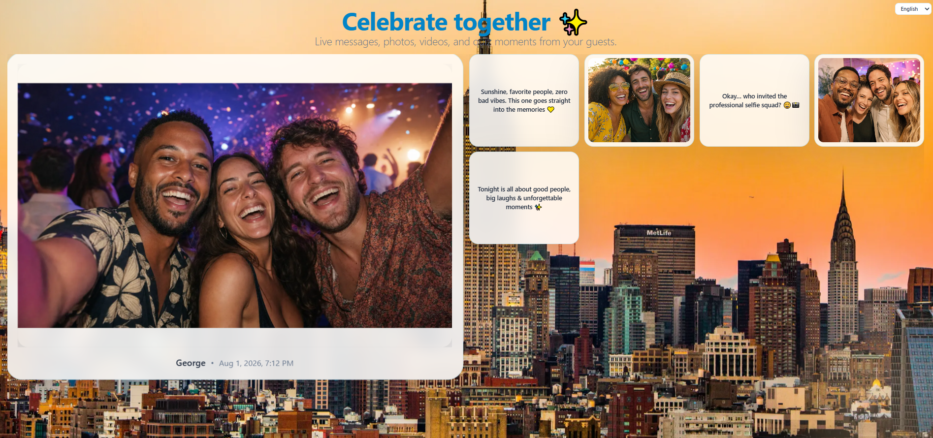 Galefeed presentation wall layout preview